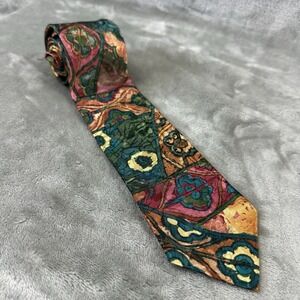 City Streets Neck Tie 3" x 58" Multicolored Abstract Print